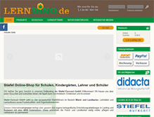 Tablet Screenshot of lerndino.de